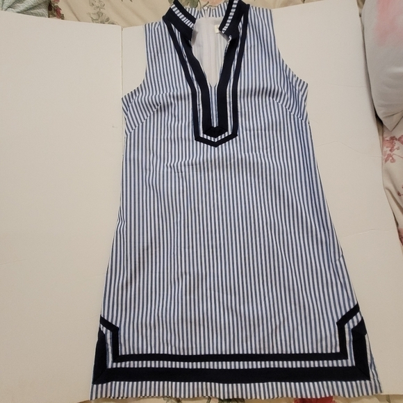 ❤️Eliza J blue white striped sleeveless shift mini dress - Picture 10 of 10